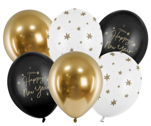 Latexballons - SET: Happy New Year - je ø 30cm